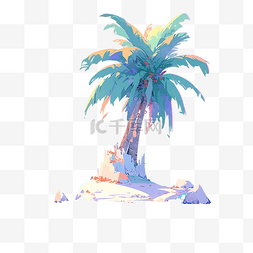 旅背景图片_棕榈树和海夏天