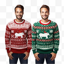 三个可爱的孩子图片_找出两张圣诞毛衣图片之间的三个