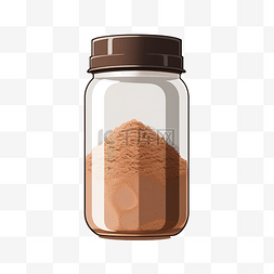 牛磺酸蛋白质粉图片_简约风格的蛋白粉瓶插图