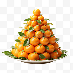 由橘子制成的圣诞枞树