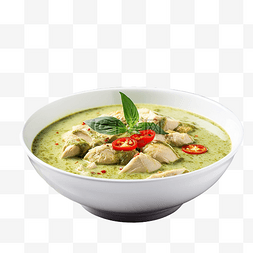 咖喱雞图片_鸡肉 绿咖喱 泰国菜