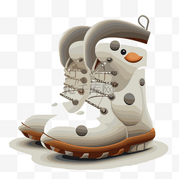 雪人靴子 向量