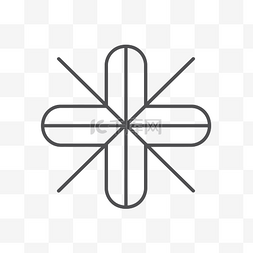 对称形状图片_地面上有四个矢量 x 形状线的线矢