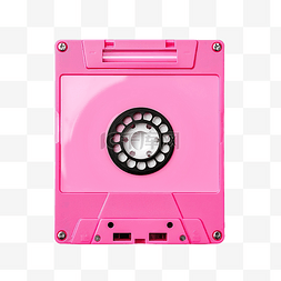 盒式磁带录音机图片_粉色盒式磁盘