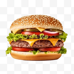多肉图片_美味的新鲜汉堡