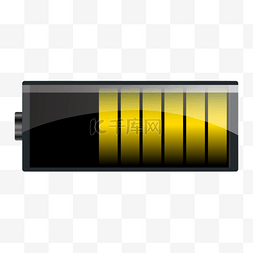 电量条电池图片_黄色电池电量
