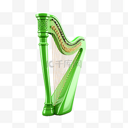 竖琴圣帕特里克节好运象征爱尔兰