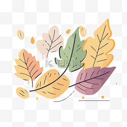 抽象风格的秋叶 向量