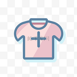 图标球衣图片_带有十字架的 T 恤图标 向量