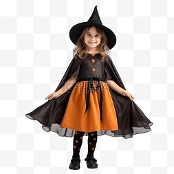 一个女巫图片_万圣节女巫服装一个穿着魔法服装