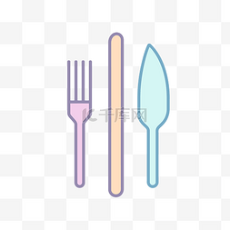 刀叉插图图片_餐具和用具插图 向量