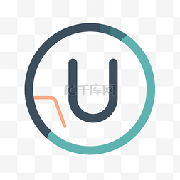 界面u图片_u 标志，其中 u 位于一个圆圈中 向