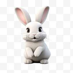 兔子 3d 剪贴画
