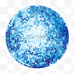 蓝色圆圈像素风格