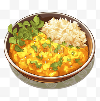 卡通咖喱饭 png 文件