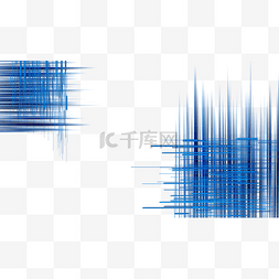 科技花纹线条图片_渐变抽象线条边框蓝色涂鸦