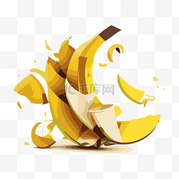 卡通香蕉皮图片_香蕉皮