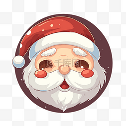 棕色旗杆图片_棕色背景剪贴画上的卡通圣诞老人