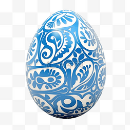 水蛋图片_蓝色复活节彩蛋 3d 图案
