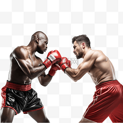 体育场背景图片_肌肉发达的拳击手在拳击场上战斗