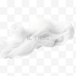 白色地平线图片_抽象的白云元素