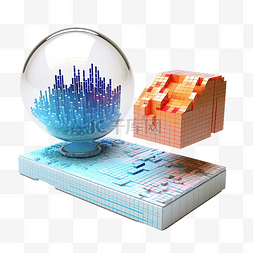 金融业务背景图片_3D 数据分析进行未来业务预测