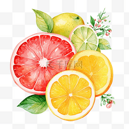 水果水彩插图