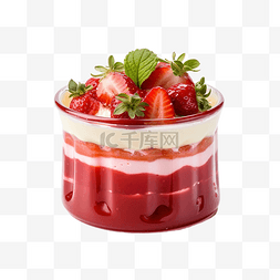 玻璃碗素材图片_锅里的蛋糕 草莓蛋糕