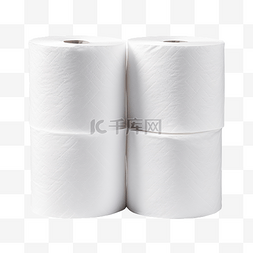 剪切纸图片_准备在厕所或卫生间使用的三卷白