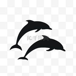 海洋蓝色图片_背景中孤立的海洋中跳跃的海豚的