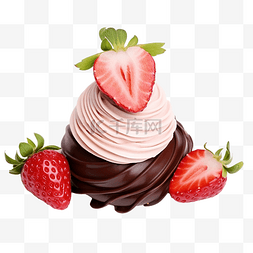 巧克力色图片_粉色草莓巧克力