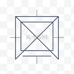 极简图片_带有方形网格图标矢量设计插图的