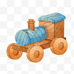 木制可爱玩具小火车