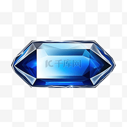 蓝宝石和蓝色水晶宝石边框标签
