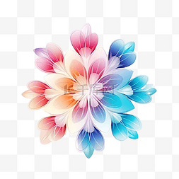 互联网装饰图片_美丽的星花瓣贴纸标签光泽装饰抽