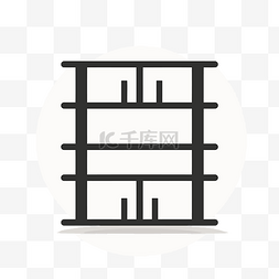 货架白色图片_黑色和白色垂直货架图标 向量