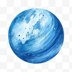 蓝色星球太空png插图