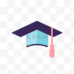 您的网站设计的毕业帽图标 向量