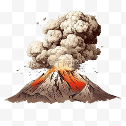 交通卡图片_山火山喷发