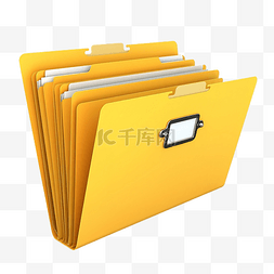 放大玻璃图片_在文件夹中搜索文件的 3d 插图