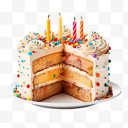 切蛋糕素材图片_蛋糕切成碎片庆祝生日