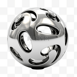 金属的符号图片_抽象金属球
