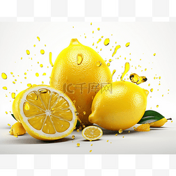 一串柠檬摆出优雅的姿势