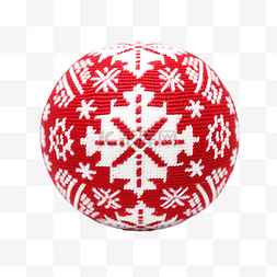 圣诞玩具球红色装饰民间斯堪的纳
