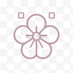 平面图案图片_带有粉红色花朵的图案，采用方形