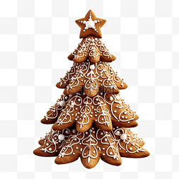 孤立的姜饼圣诞树的png图片