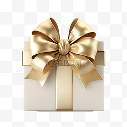 礼品盒与蝴蝶结丝带装饰品圣诞节