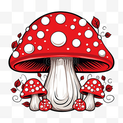 木耳蘑菇图片_飞木耳蘑菇与脸叶糖果万圣节涂鸦