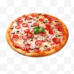 披萨 3d 插图