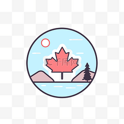 加拿大圖標 向量